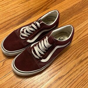 Vans Old Skool - Size 8.5 in Port (Crimson/Maroon)